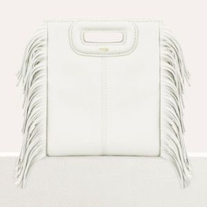 - Maje - Fringed leather M minibag